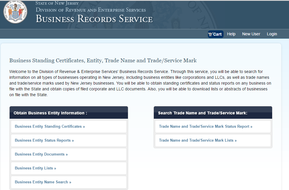New Jersey Businesses