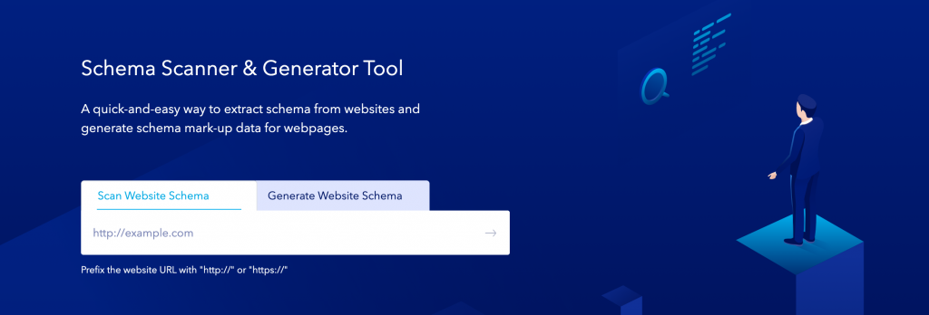 Synup's schema generator tool's banner on the website