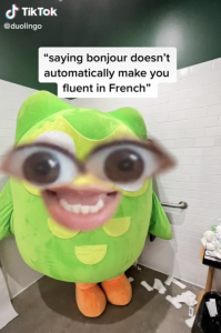 Duolingo follows and creates creative TikTok trends