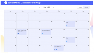 shareable content calendars