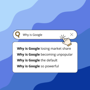 why is google losing market share