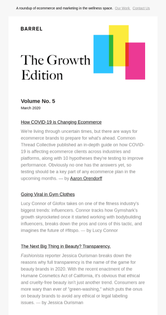 Email newsletters 