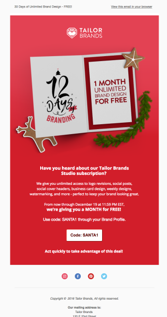 Promotional emails
