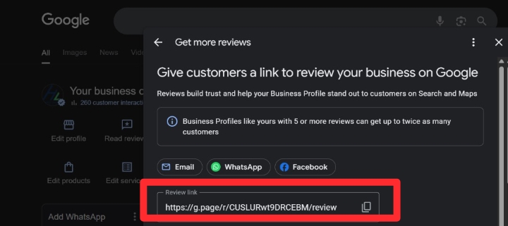 GBP Review Link