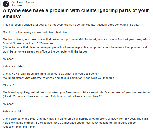 Common Red Flags by Clients