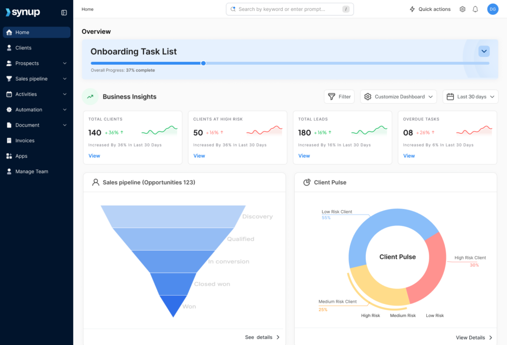 Synup OS Dashboard
