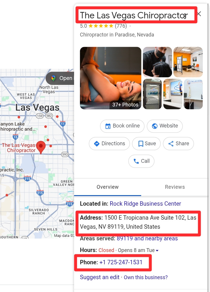 local search results and Maps