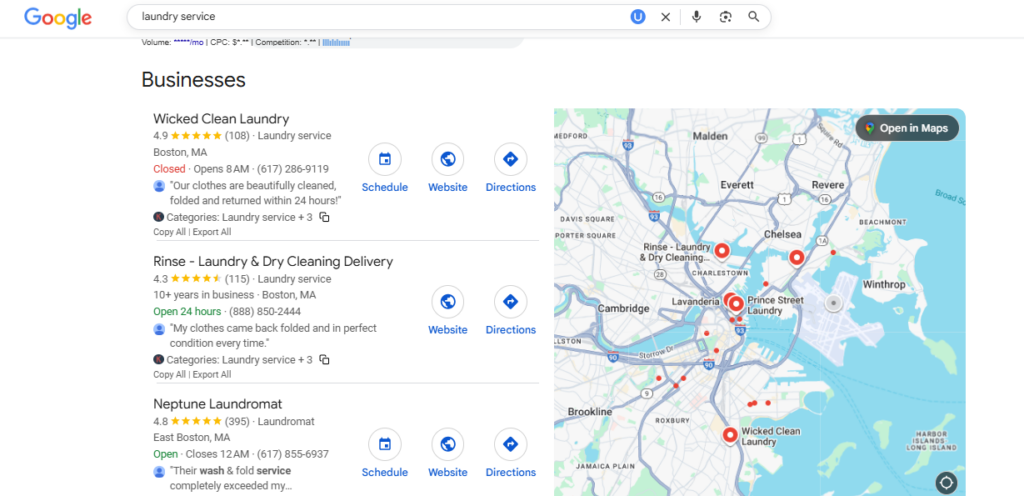 Local Map Ranking Results