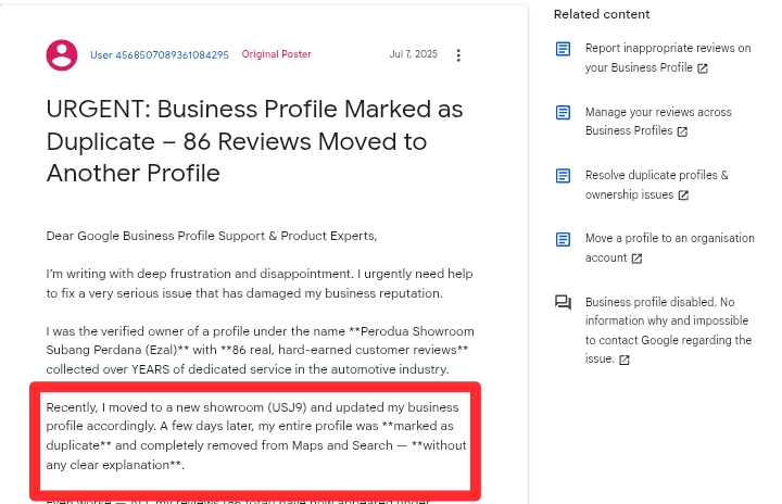 GBP Duplicate Listings