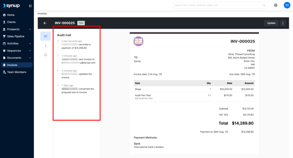 Payments & Invoicing