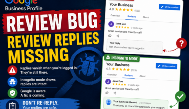review reply missing bug